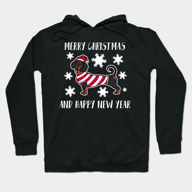 Merry Xmas for dachshund lovers Hoodie by ZlaGo